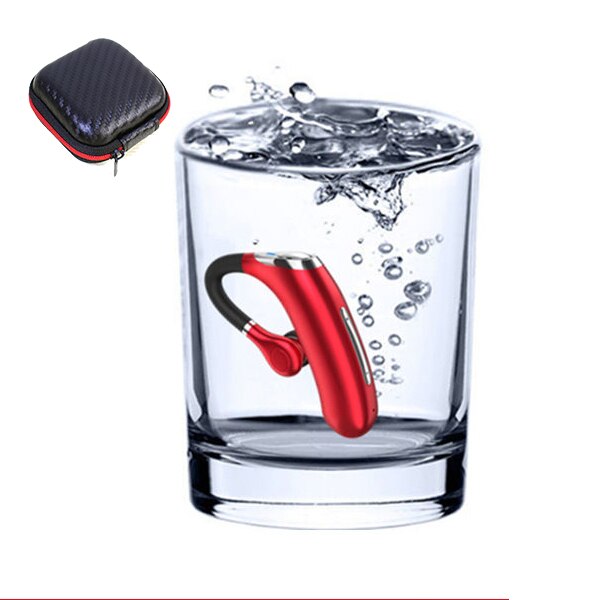 Draadloze oordopjes  m50 slimme bluetooth oordopjes oorhaak lange standby sport oordopjes handsfree volumeregeling: Rode doos