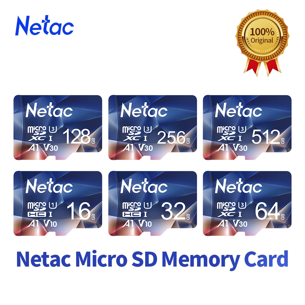 Netac Ultra Micro Sd-kaart Geheugenkaart 256Gb 512Gb 128Gb 64Gb 100 Mb/s 32Gb 16gb Class10 Sd/Tf Flash Geheugenkaart Voor Telefoon