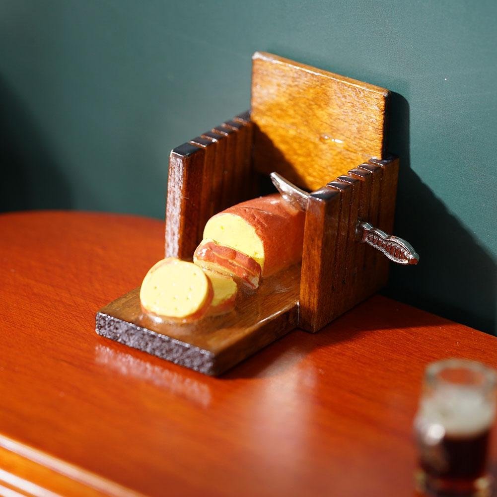 1/12 Dollhouse Mini Simulatie Toast Brood Slicer Model Accessoires Speelgoed Poppen Keuken Speelhuisje Huis P6E8