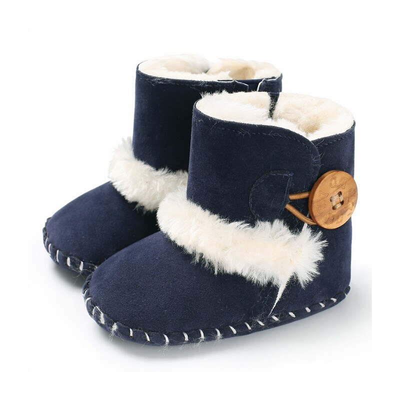 Baby Infant Winter Boots Kid Baby Girl Boy Snow Shoes Warm Soft Sole Bottom Prewalker Crib Shoes Plush Solid Cotton Boot