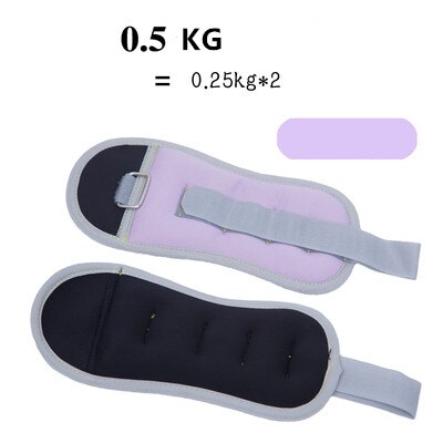 0.5kg/pair Adjustable Leg Ankle Weights Straps Strength Training Exercise Fitness Equipment For Running Basketball Football: Purple