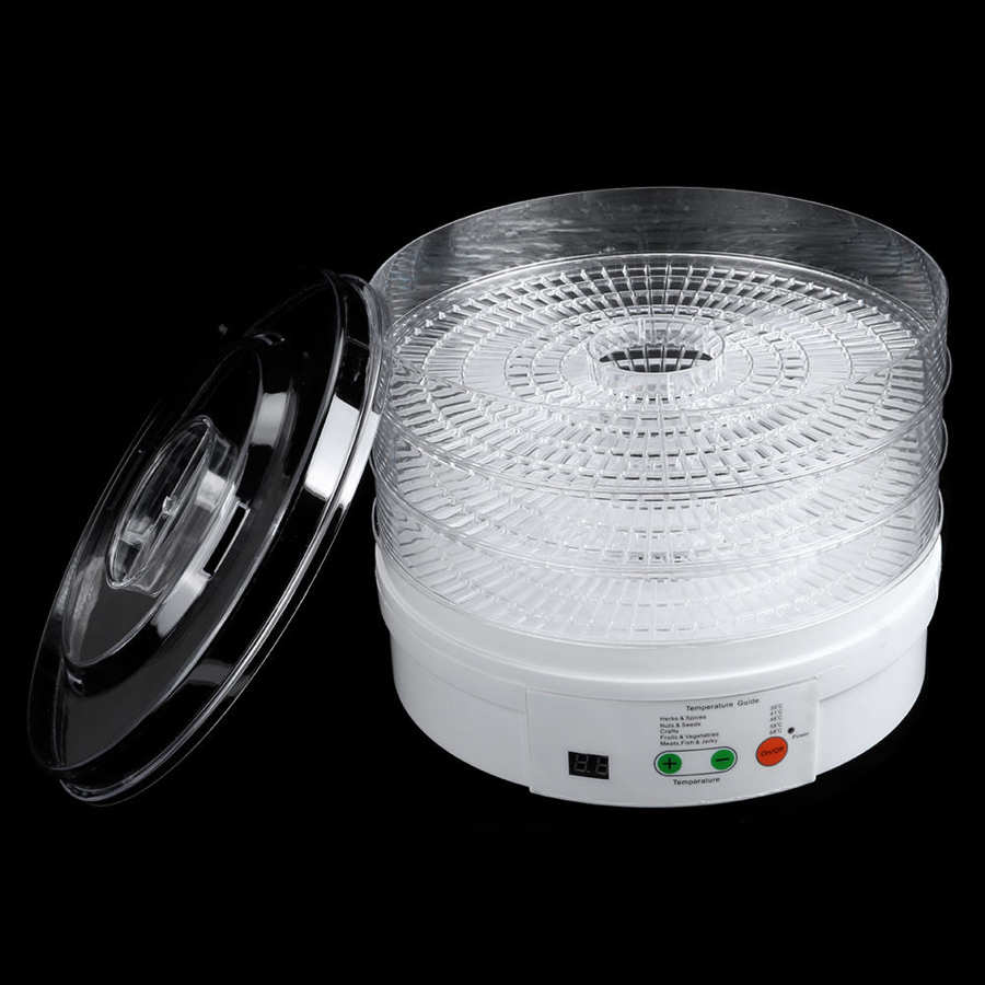 Electric Food Dehydrator Portable Intelligent 3‑Layer Electric Food Dehydrator Fruits Vegetable Dryer Machine Meat or Beef