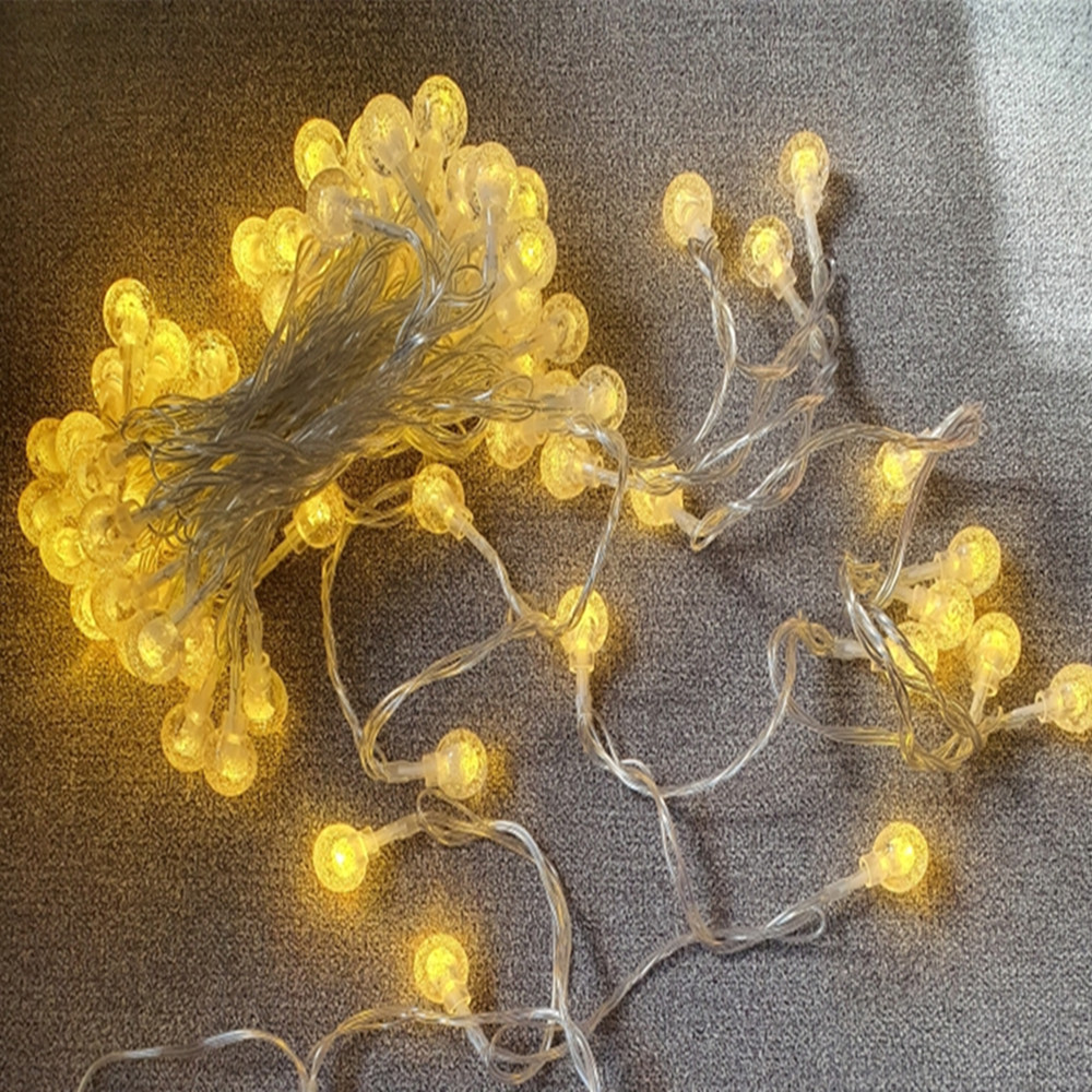 Guirnalda de luces LED de 3/6/10M para decoración, guirnalda de luces blancas cálidas para , Navidad, boda, funciona con pilas AA