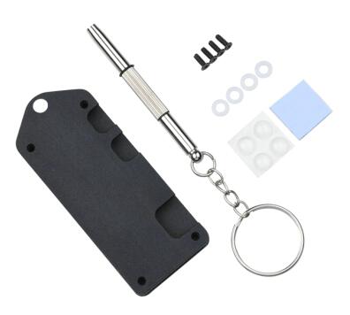 Boîtier en aluminium pour Raspberry Pi zero W coque en métal noir boîtier en argent boîtier couvercle Compatible avec RPI 0 et RPI 0 W: Black
