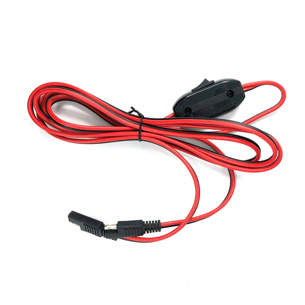 Sae para sae 2 pinos de desconexão rápida plugue sae cabo de extensão da bateria 180cm 14awg calibre para painéis solares do reboque do acampamento battrey