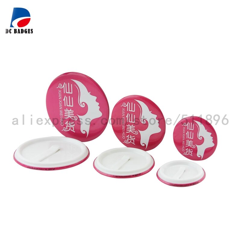 200 sets van 44/58/75mm blank clip knop materiaal witout ontwerpen