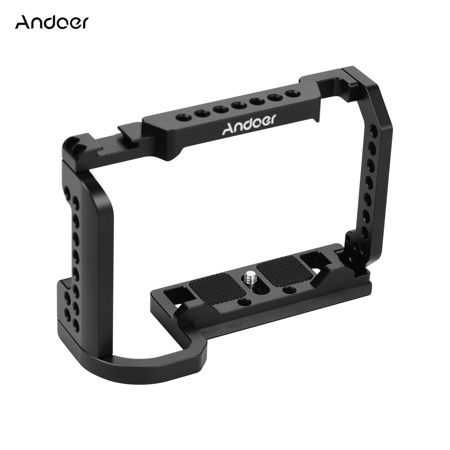 Andoer Aluminum Alloy Video Camera Cage Compatible with Nikon Z6/Z7 with Cold Shoe Mount 1/4 Inch Screw Holes