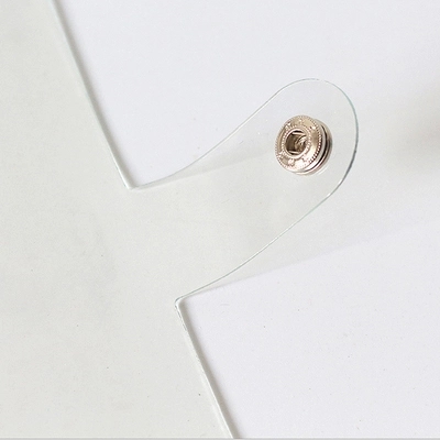 A5 pvc notebook tilbehør ark shell kontor skole papirvarer gennemsigtig kortfattet 6 huller ringbind planner cover