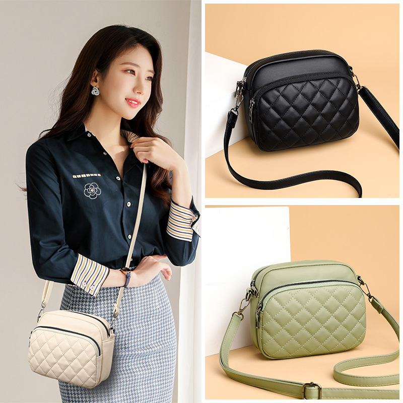 Diamant Gitter Damen Umhängetasche Leder weibliche Umhängetaschen Luxus Handtaschen Veranstalter und Geldbörsen Einkaufen praktisch tasche
