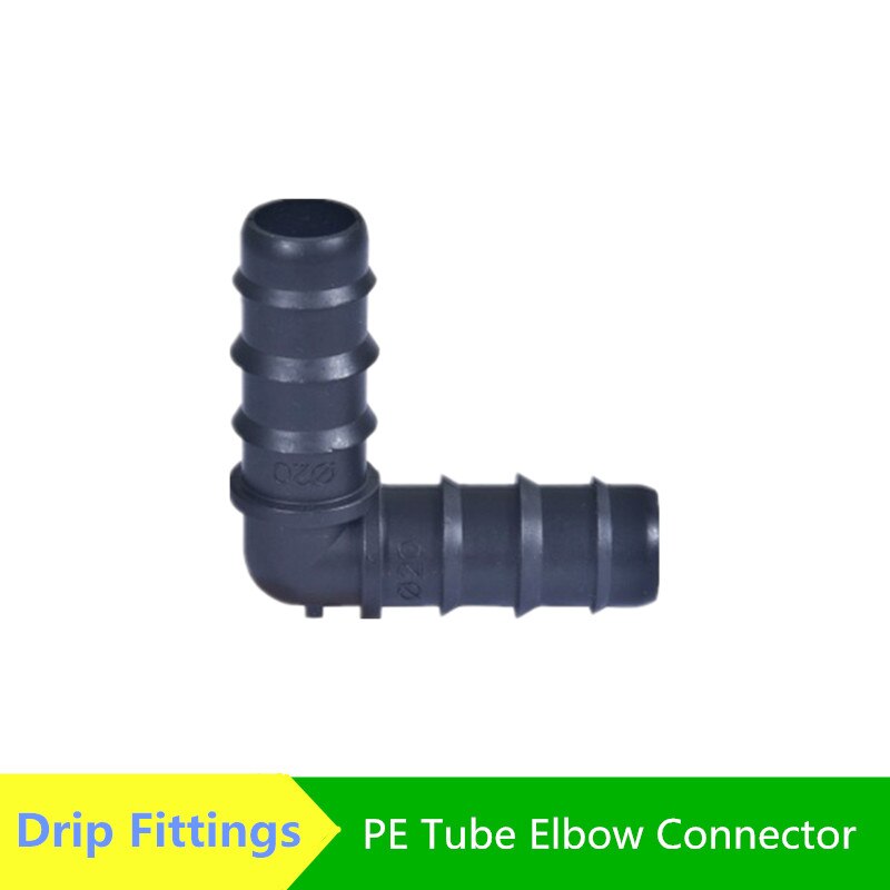 Elbow Connector Insert Barb Coupler 90° Elbow Poly Hose Barbed Fittings Greenhouse Micro Drip Irrigation Fittings