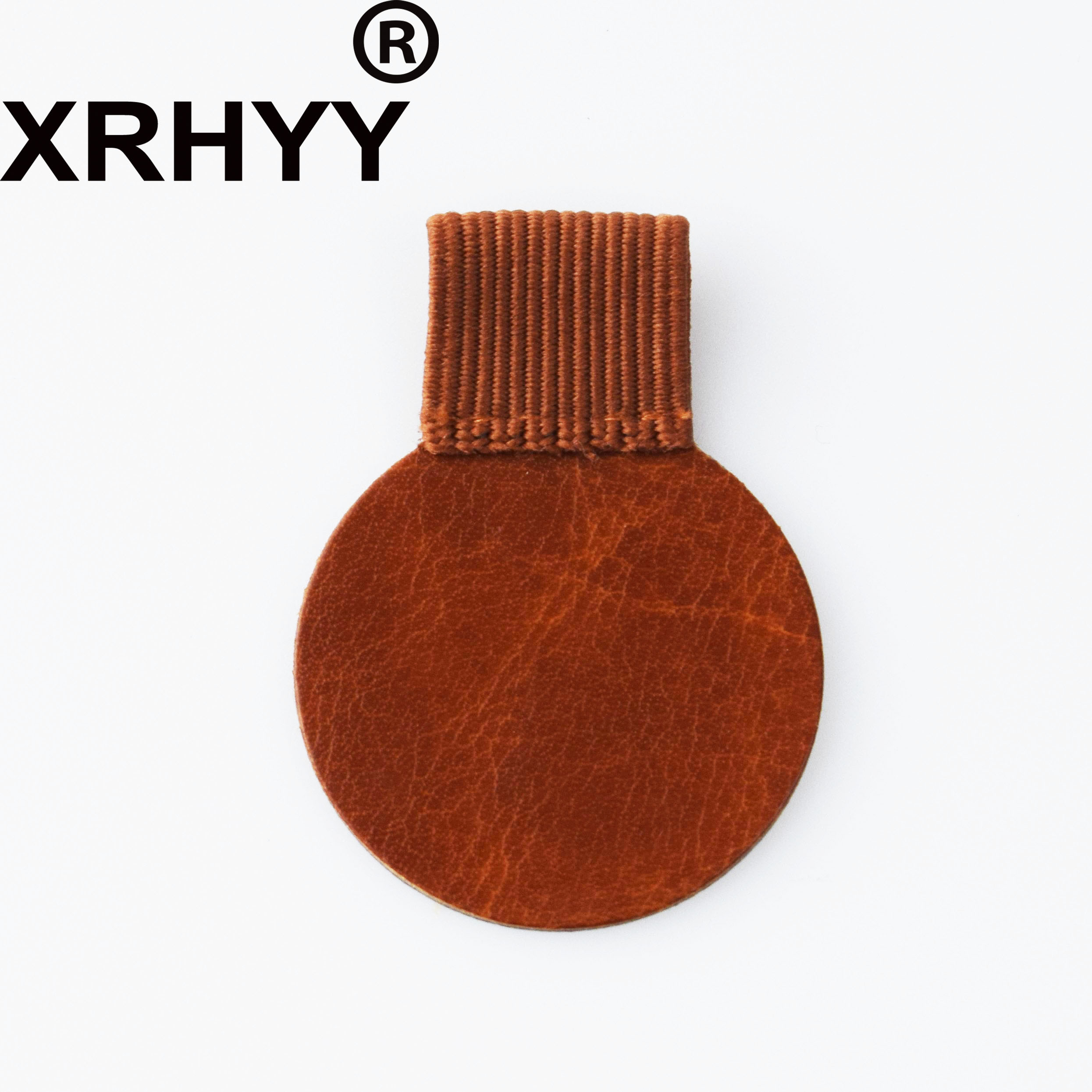 Xrhyy 6- pack pennhållare självhäftande pennhållare i läder med elastisk bandögla för anteckningsböcker tidskrifter pennklämmor