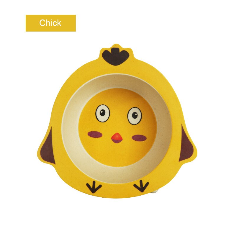 Effen Voeden Babyvoeding Eco Bamboe Servies Antislip Servies Voor Feeding Baby Gerechten Cartoon Kinderen Kids Bamboe Plaat