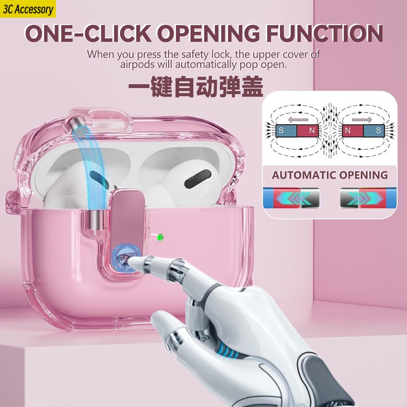 Case for airpods 4 3 funda Luxury Electroplated Silver Translucent Protecitve Case for apple air pods 4 pro 2nd soft cover