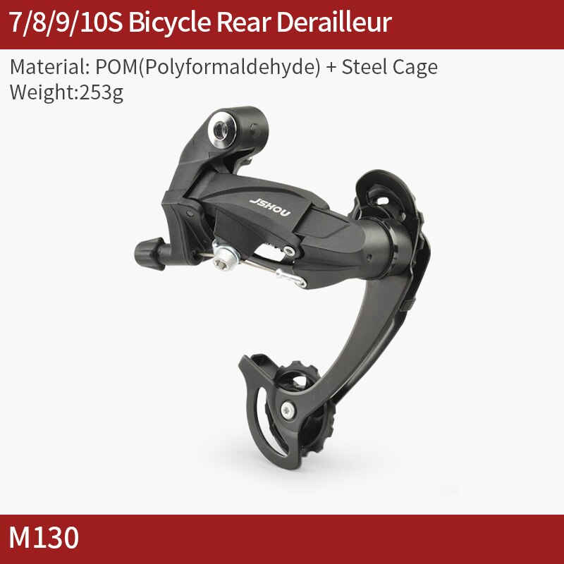 JSHOU BIKE Rear Shifter Derailleur 7 8 9 10 11 Speed Bicycle Part Accessories for MTB Mountian Bike M130 M200 M300 M610 System: M130 7 8 9 10S