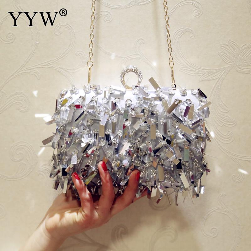 Gery Vrouwen Bruiloft Portemonnee Luxe Wedding Handtas Vinger Ring Handtassen Sequin Avond Party Clutch Bag Gothic Rhinestone