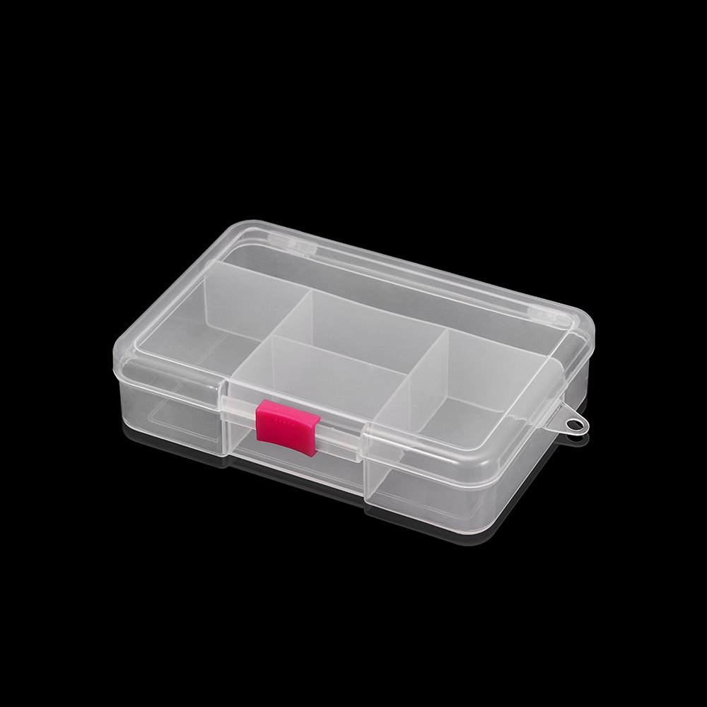 5 Grids Plastic Storage Box Jewelry Display Beads Earring Case Organizer DIY Jewelry Accessories Storage Supplies: black