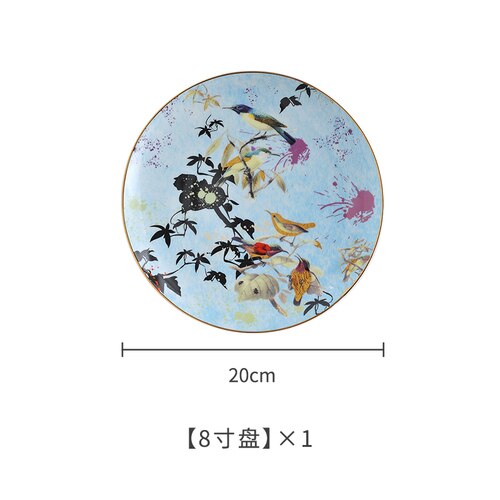 Luxury Dinner Plate Set Porcelain Porcelain Plates Dinner Serving Japanese Ceramic Bone China Vaisselle Cuisine Dinnerware Set: 8  inches