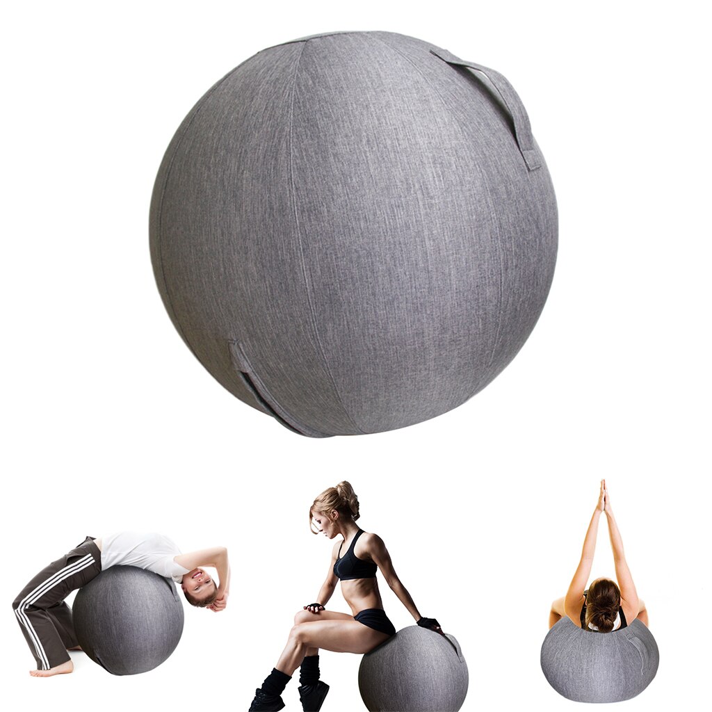 Grijs Yoga Bal Cover Balance Ball Cover Protector Onderste Ring Yoga Gym Workout Fitness Body Building Accessoires 60Cm 65cm