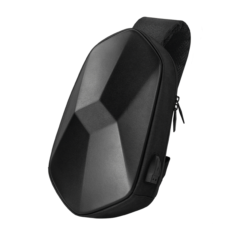 Xiaomi-Bolso de pecho con poliedro impermeable para hombre y mujer, mochila de hombro portátil para ocio: Black