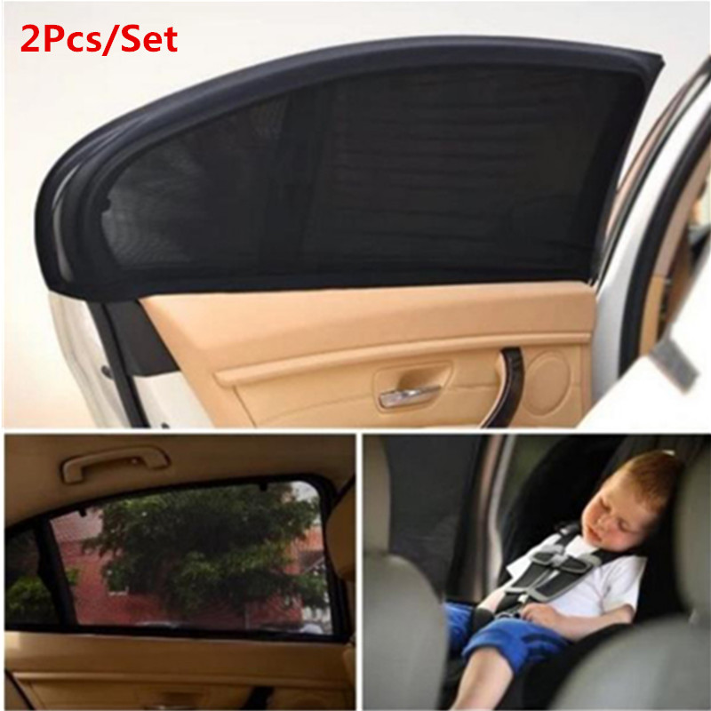 2Pc Car Sunshade Curtain Auto Window Cover UV Protection Sun Shade Visor Shield Window Protector Film Car Accessories Universal