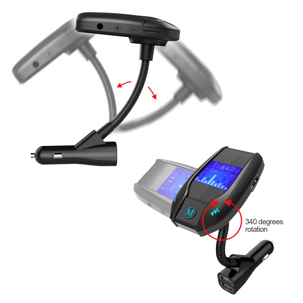 Car Mp3 Player Radio Audio Transmitter Fm Modulator Bluetooth Car Kit Stereo Receiver Transmiter Transmisor Fm USB Fast Charging