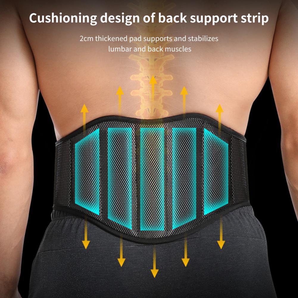Universal Lumbar Supporter Sweat Absorption Prevent Sprains Fit Seamlessly Lumbar Support Back Brace