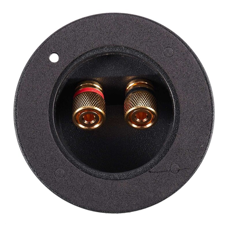 1x 2-Way Speaker Car Box Terminal Round Spring Cups & 8Pcs Gold Plated Amplifier Speaker Binding Post 4mm CNIM