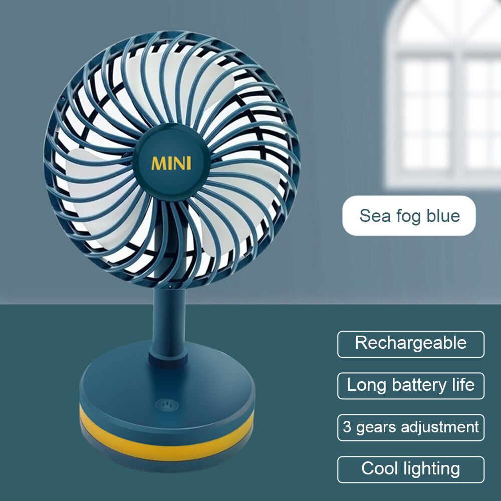 Draagbare Houvast Mini Ventilator Voor Thuis Oplaadbare Draagbare Airconditioner Tafel Usb Fans Ingebouwde Batterij 2000mA