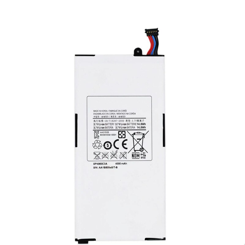 4000mA Original SP4960C3A Tablet PC Battery For Samsung Galaxy Tab 7.0 SCH-i800 I800 7&quot; P1000 P1010 GT-P1000 GT-P1010