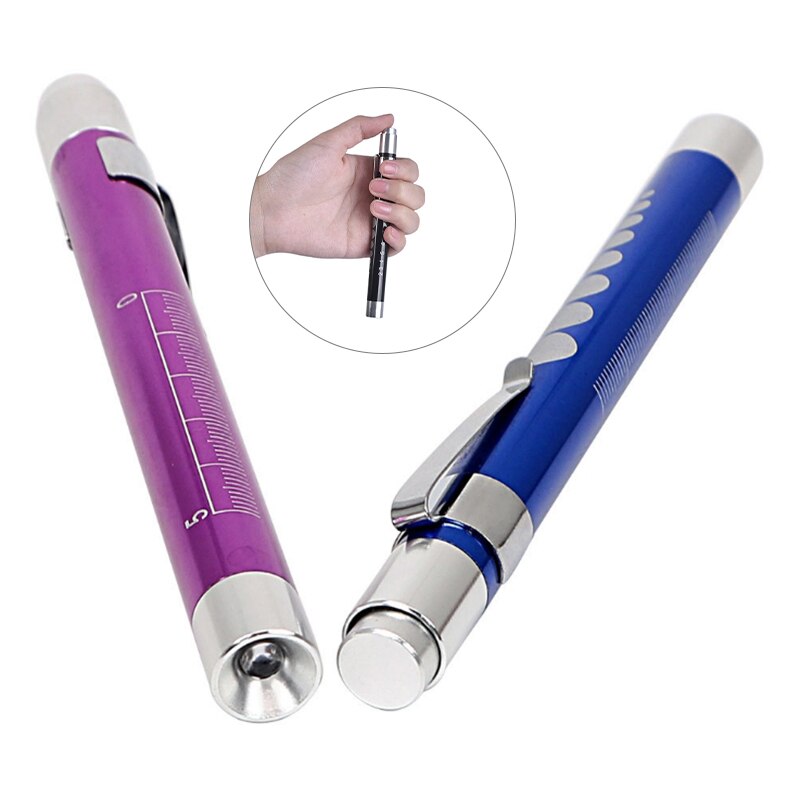 Tragbare LED Taschenlampe Arbeit Licht Medizinische Erste Hilfe Stift Licht Taschenlampe Lampe Mit Schüler Messgerät Messungen Doktor Krankenschwester diagnostizieren