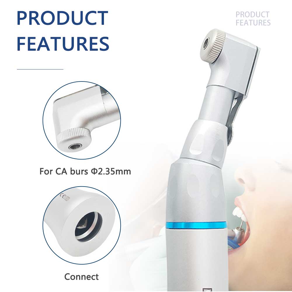 5-Pack Dental Slow Speed Handpiece Kit - Straight Nose Cone E-Type, Fits Prophy Angles, Low Noise, CE Certified
