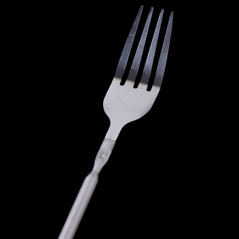 Extendable Telescopic Long Handle Fork Stainless Steel Cutlery Food Dinner Extends J78C