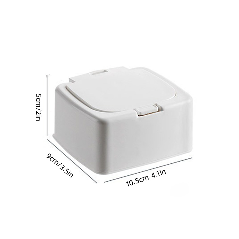 Mini Desktop Pop-up Storage Box Dust Proof Cotton Swabs Makeup Organizer Case Small Things Holder: green