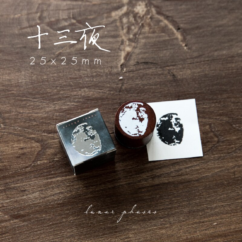 Vintage maanserie ins stijl decoratie stempel houten rubberen stempels voor scrapbooking briefpapier diy knutselen standaard stempel: En