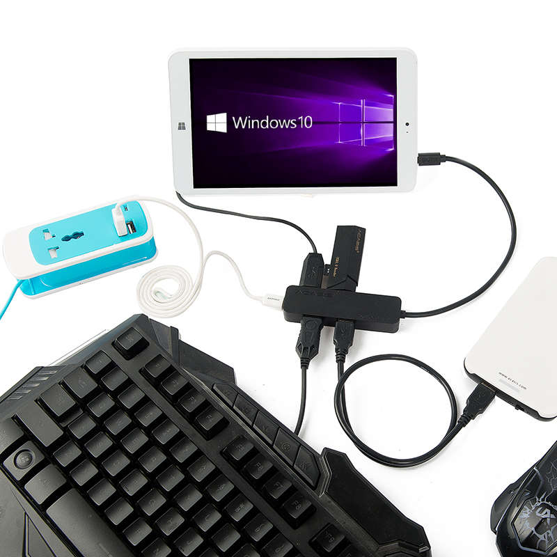 Acasis H032 4 Ports Otg Micro-Usb Hub Usb2.0 Adapter 1.5A Charging Cable Charging Power Transmisson Cable Splitter