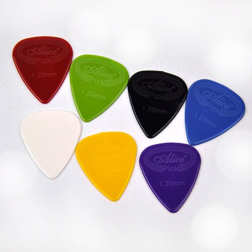 Alice-Lote de 500 Uds. De púas antideslizantes de nailon para guitarra, 0,58/0,71/0,81/0,96/1,2/1,5mm,: 1.2mm