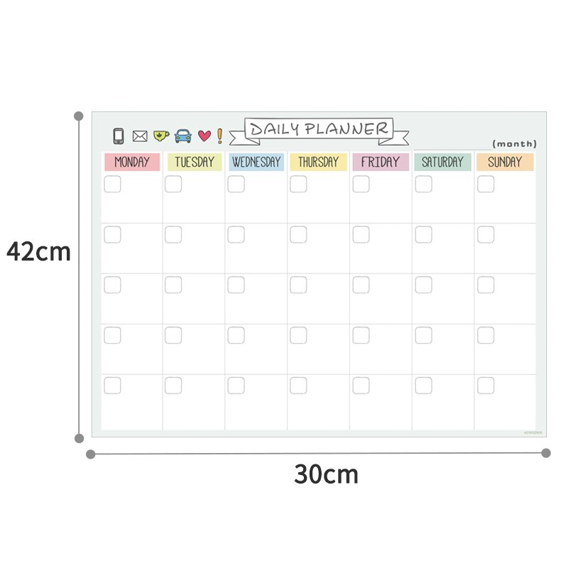 Magnetic Organizer Planner Erasable Daily Weekly Monthly Desktop Schedule Efficiency Notepad Calendar Office School Supplies A3