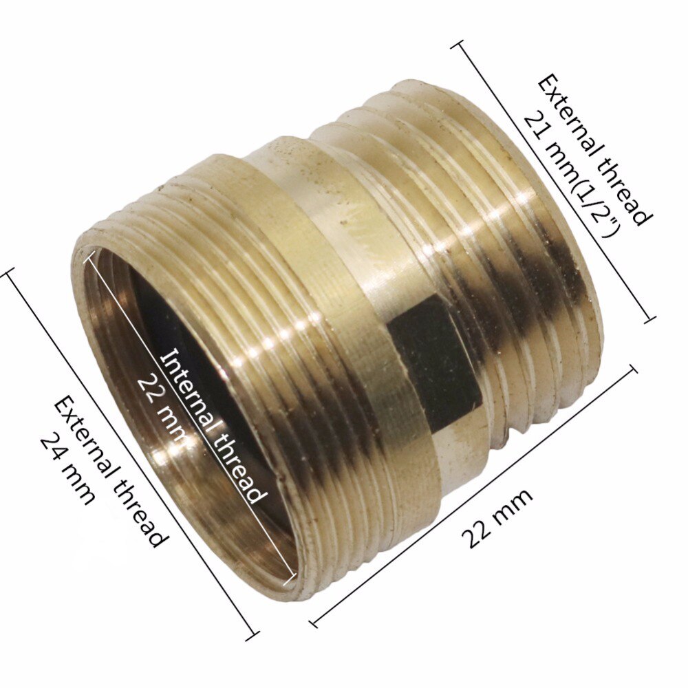 Tuin Kraan Adapter M22 Binnendraad M24 Buitendraad Om 1 2 Mannelijke 