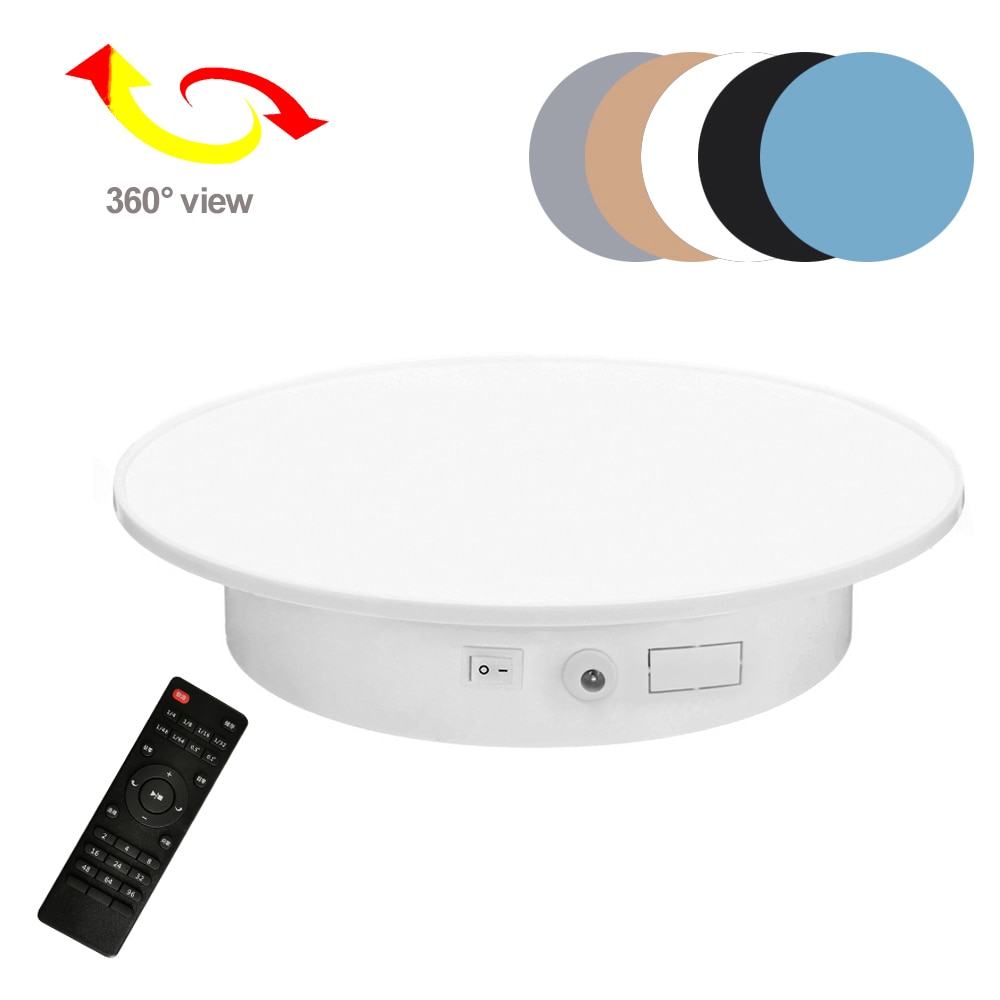 360 grad Elektrische Rotierende Fotografie Rotierenden Drehscheibe Anzeige Steht für Schmuck Produkt Anzeige 3D Scan Pfanne mit PVC