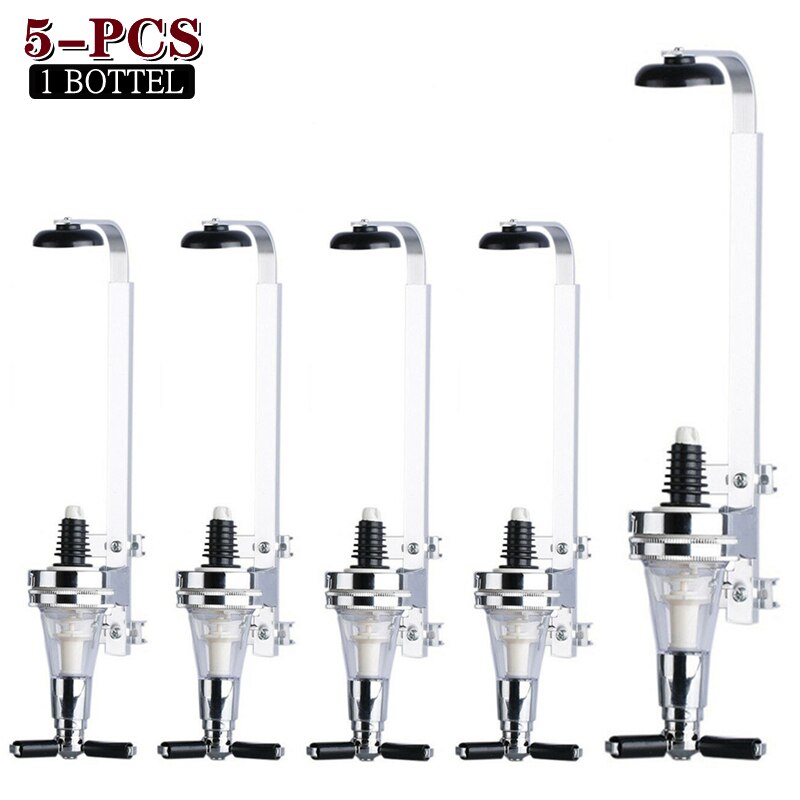 1-8Pcs 1/2/3/4 Bottle Bar Beverage Liquor Dispenser Holder Alcohol Drink Shot Wall Mounted 1-4 Station Beer Wine Pourers Divider: 1 Bottle  5Pcs