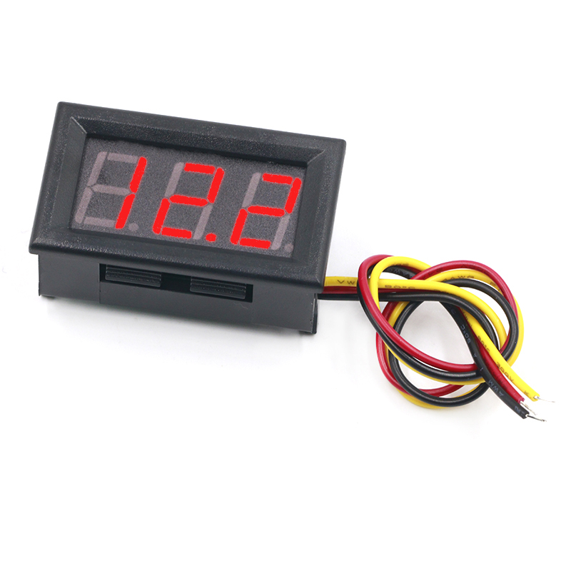 0.56 Inch Mini Red Green Blue LED Display Panel Voltage Meter Voltmeter Home Use Voltage 3 Three Digital DC 4.5V 30V 2 / 3 Wires: 3 Wires Red
