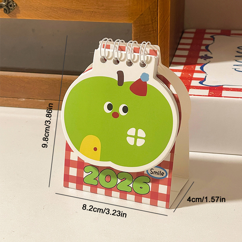 Horse Year Mini Desk Calendar Cartoon Portable Coil Monthly Calendar Planner Office And Home Decor Year'S