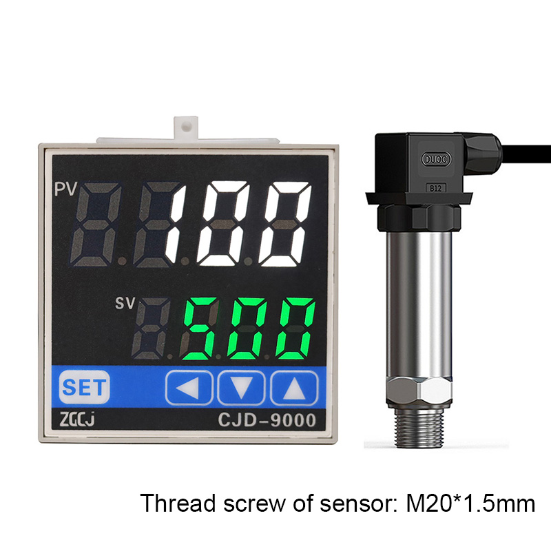 0-0.5BAR 1BAR 10BAR 50BAR 100BAR 300BAR Pressure meter with relay and SSR output with low and high alarm output control gauge: black / 0-10Mpa