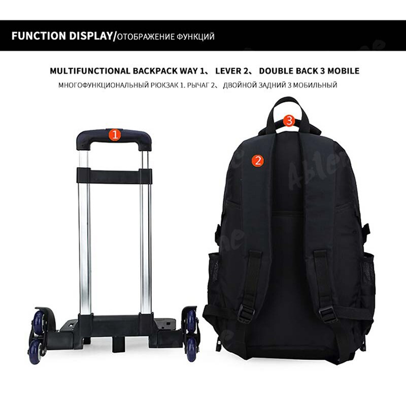 Smirnoff mochila de ombro de estudante, mala de viagem com alta capacidade, carrinho de criança, mala de viagem, mochila escolar