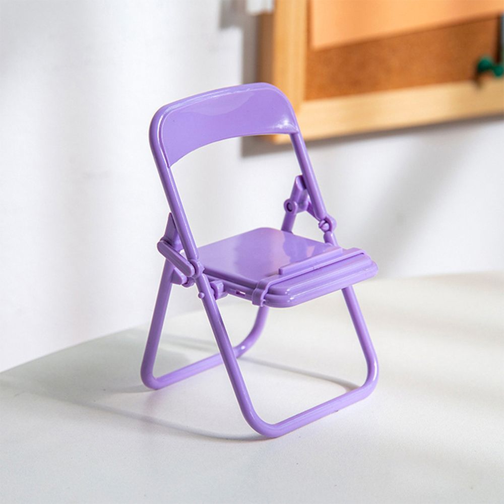 Phone Clip Accessories Mobile Phone Stand Foldable Phone Bracket Mobile Phone Holder Table Phone Holder Folding Chair Stand: Yellow