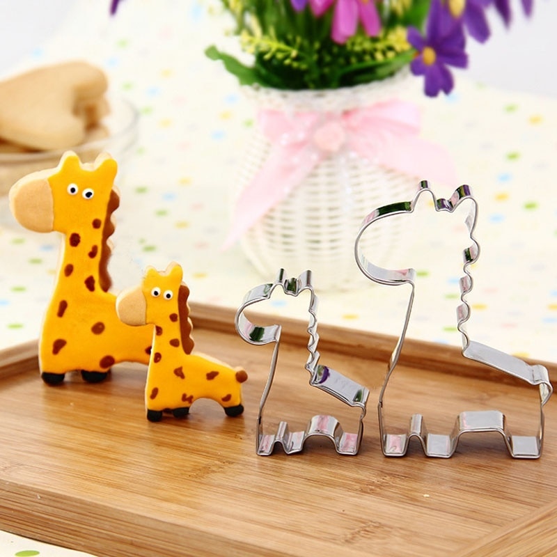 Giraff form kiksform bakeware fondant kageform diy sukker håndværk 3d wienerbrød cookie cutters bageværktøj