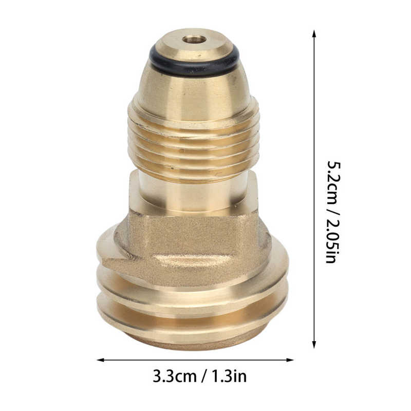 Propane Tank Conversion Connector Gas Cylinder Adapter Brass for Barbecue