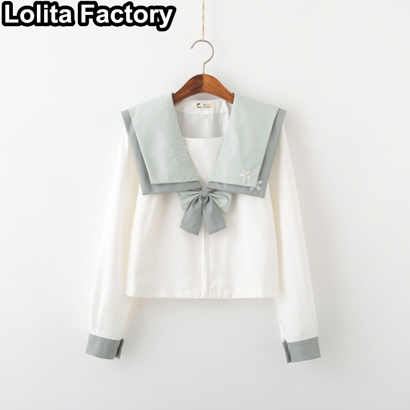 Summer Japanese Women girl student JK uniform suits Short/long Sleeve jacket School Uniforms college style Sailor Suit Sets