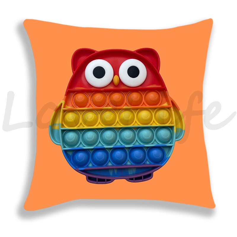 Pop Het Gedrukt Kussensloop Leuke Kussenhoezen Voor Fauteuil Bed Thuis Decoratieve Regenboog Kleur Kussensloop Kids kussensloop: 6