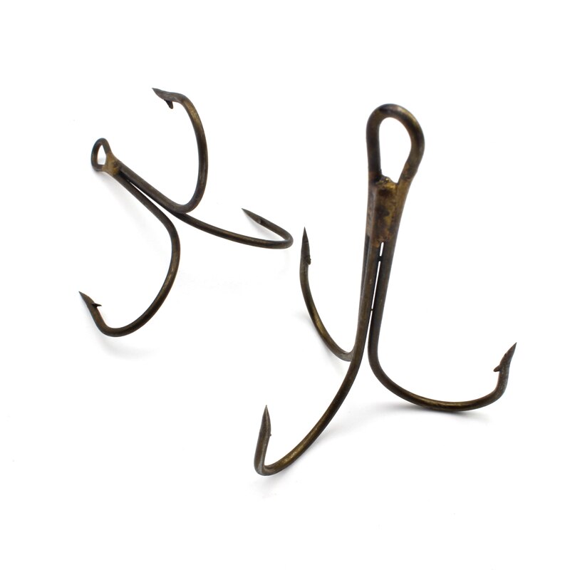 Anzuelo triple de tres anclajes sin plumas, anzuelo de púas desnudo, aparejos de pesca de Lucio, 20 piezas, 12/0, 14/0